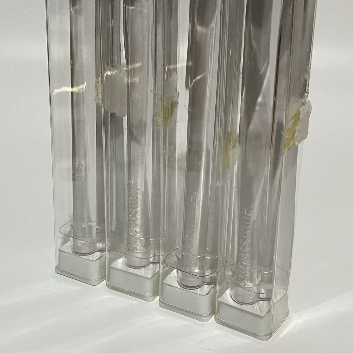 Ergonomic Soft Angle Toothbrush Pack - Crystal Clear, 4 Pack