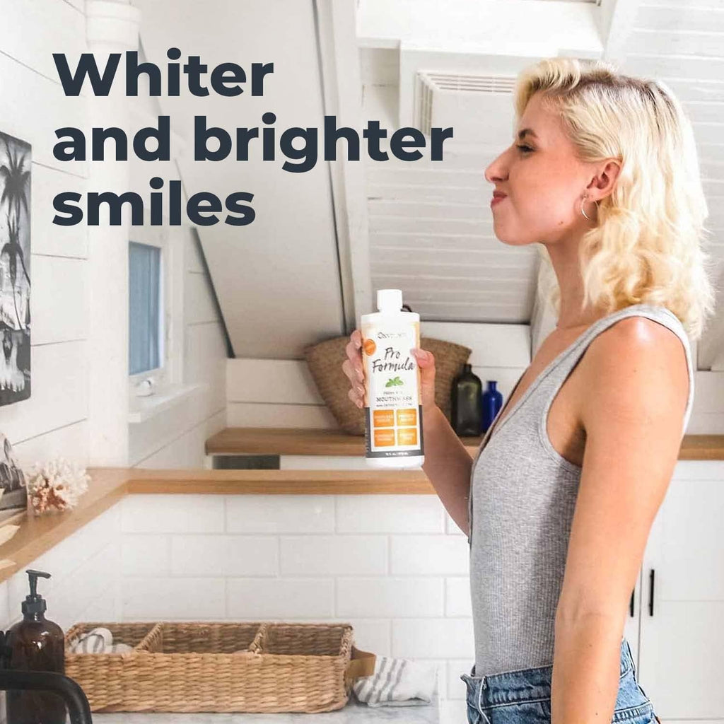 Zinc Mouthwash for Fresh Breath & Oral Care - Fluoride-Free, Natural Essential Oils