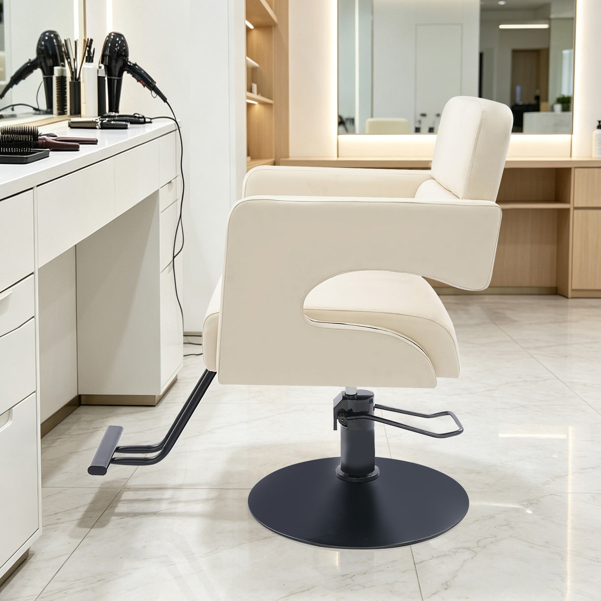Adjustable 360° Rotatable Salon Chair with Ergonomic Design for Hairdressing