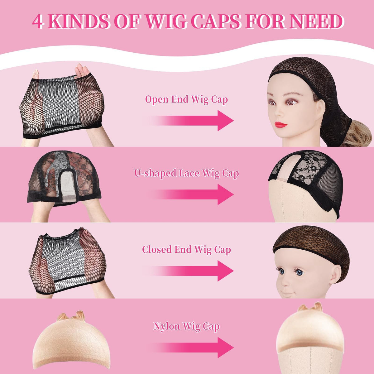Adjustable 63-Inch Wig Stand Tripod with Mannequin Head for Wig Styling