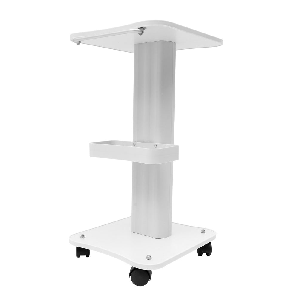 Salon Trolley Cart for Beauty Machines, Rolling Storage Stand, White