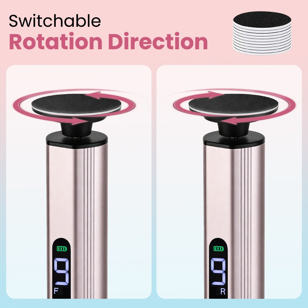 Electric Callus Remover Foot Sander Pedicure Tool with 9 Speeds & LCD Display