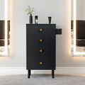 Salon Cabinet with 4 Drawers and Removable Glass Surface for Salon Organization