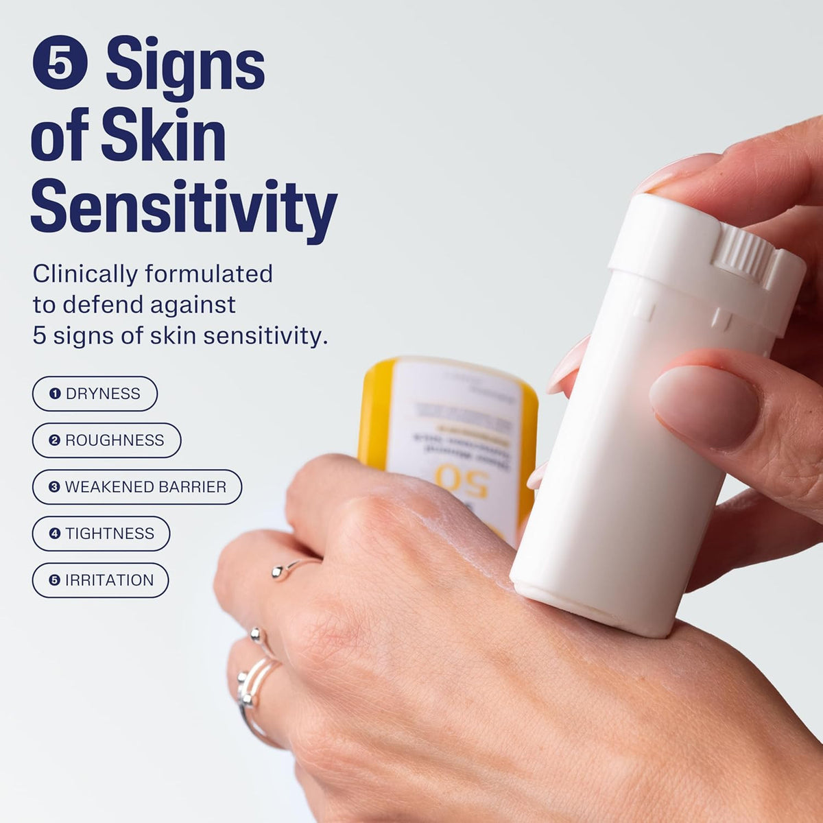 Mineral Sunscreen Stick SPF 50 Broad Spectrum Hypoallergenic Water Resistant 0.5oz
