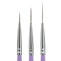 Nail Art Striper Brush Set - Fine Line Drawing & Detailing Tools, 3 Sizes