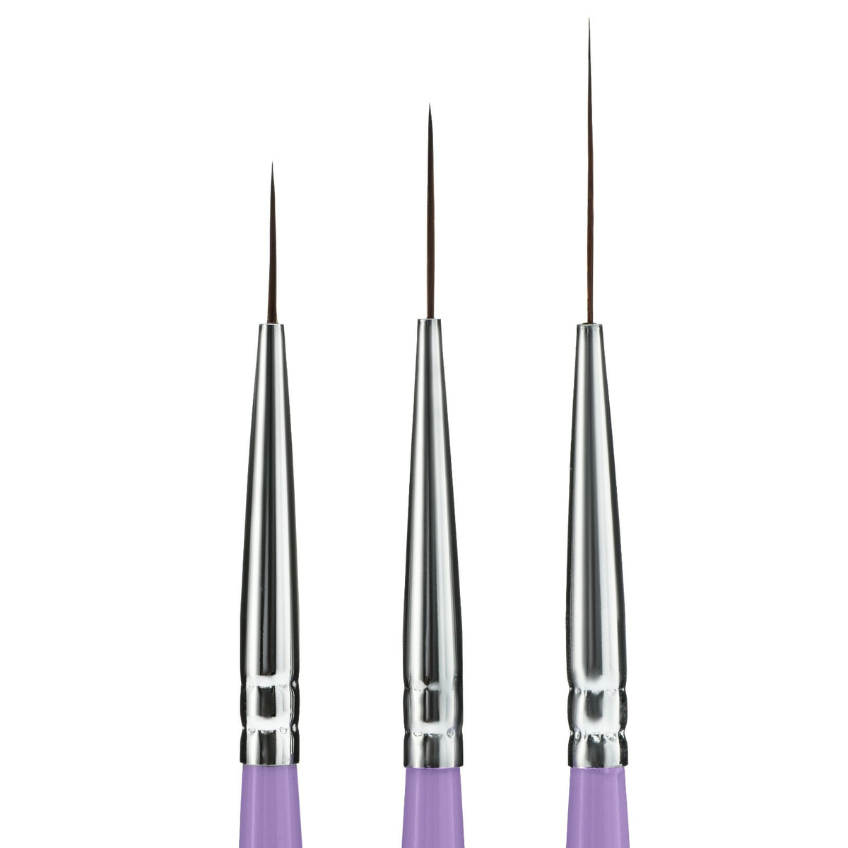 Nail Art Striper Brush Set - Fine Line Drawing & Detailing Tools, 3 Sizes