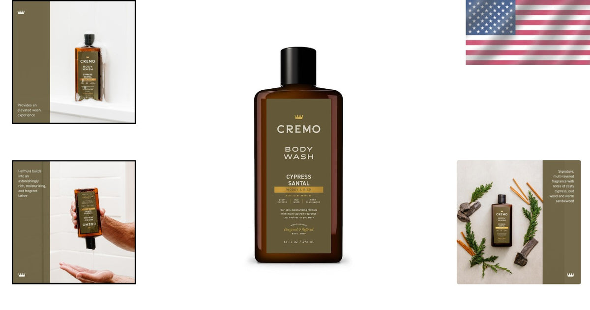 Men's Body Wash with Cypress Santal Fragrance - 16 Fl Oz