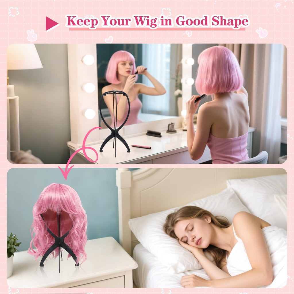 Portable Wig Holder Stand for All Wigs Travel Hair Stylist Gifts