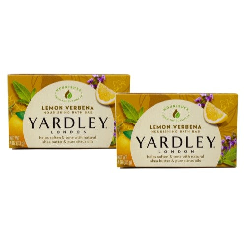 2 Pack Lemon Verbena Shea Butter Bar Soap - Moisturizing 4oz Each