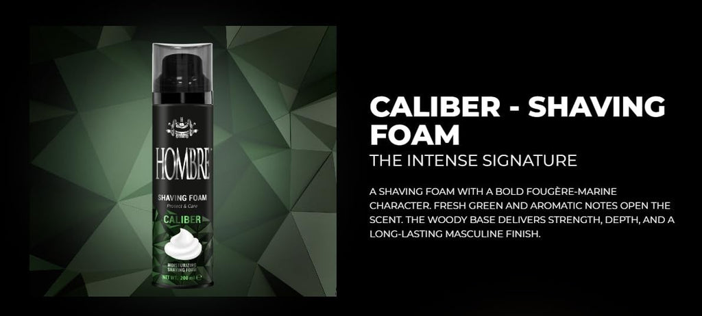 Men's Shaving Foam with Fougère Marine Woody Scent - Aluminum-Free, Dense Foam for Precision