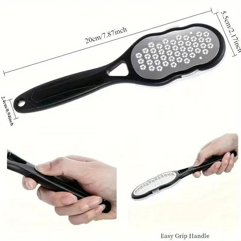 Double Sided Foot File Callus Remover - Stainless Steel Pedicure Tool