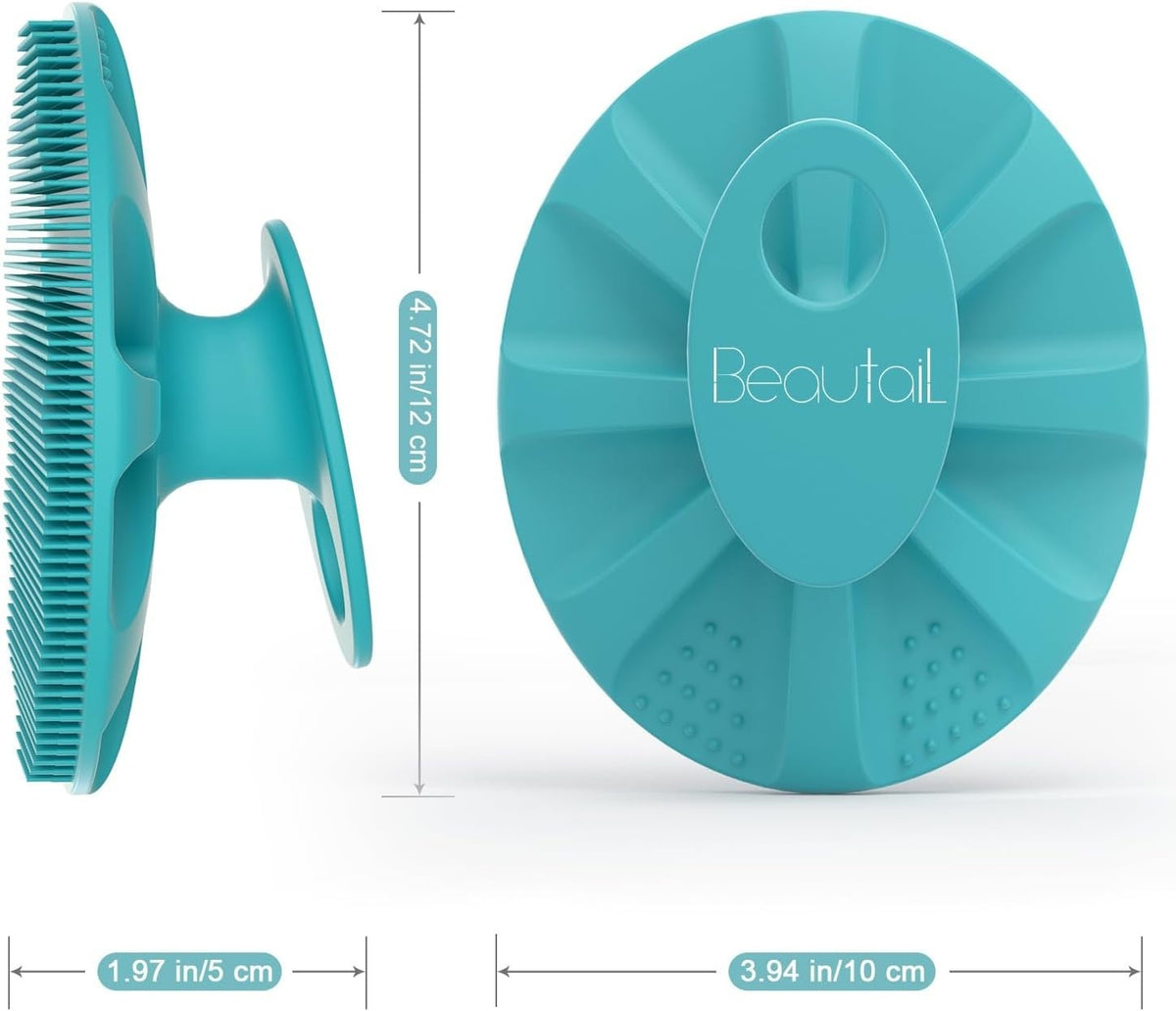 Silicone Bath Scrubber for Face & Body - Gentle Exfoliating Cleansing Brush