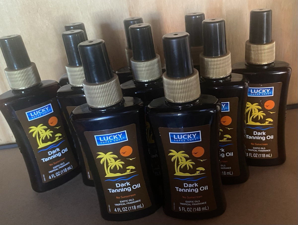 Dark Tanning Oil with Exotic Tropical Oils - No Sunscreen, 5oz each, 10 Bottles
