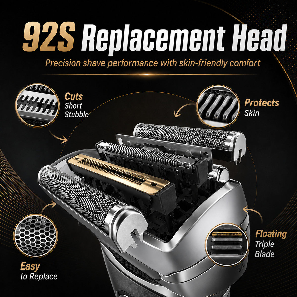 Electric Shaver Replacement Head for Series 9 - Foil & Cutter 2 Pack