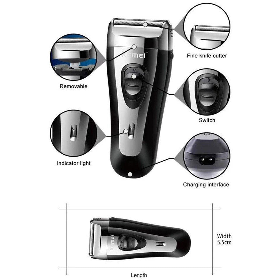 Cordless Electric Beard Trimmer Men Hair Cutting Shaver USB Rechargeable