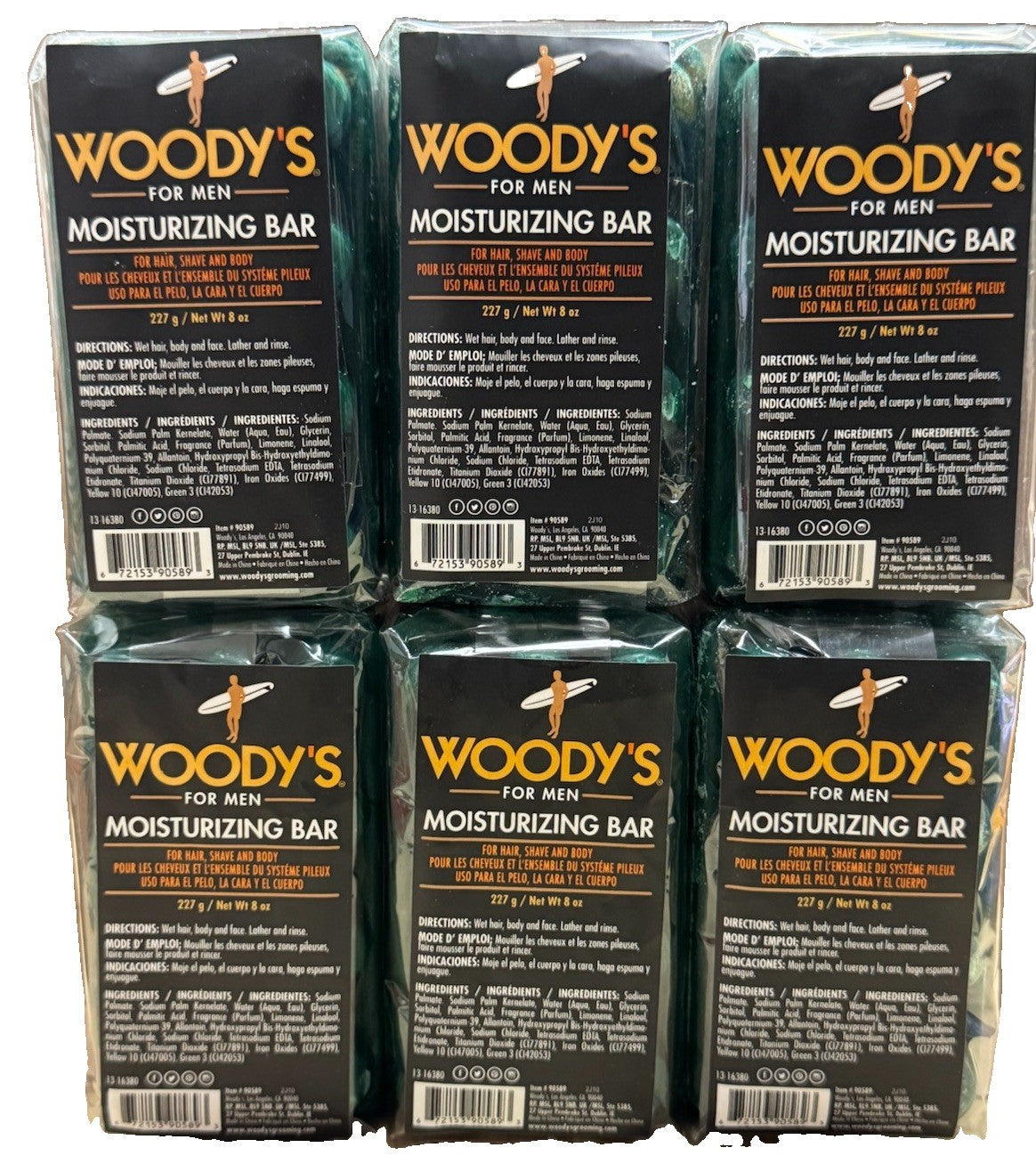 Men's Moisturizing Hair, Shave & Body Bar Set - 8oz Sealed Pack