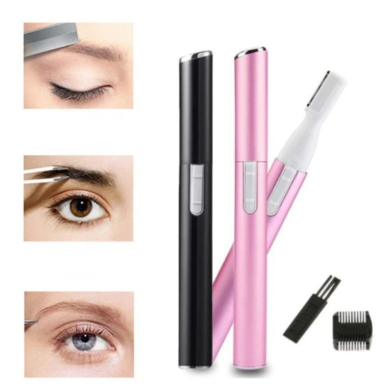Electric Eyebrow Trimmer & Facial Hair Remover for Women - Compact & Portable