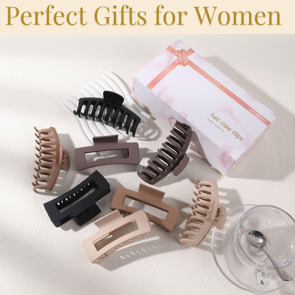 Large Non-Slip Hair Clips for Women - 4.3 Inch Thick Hair Claw Set