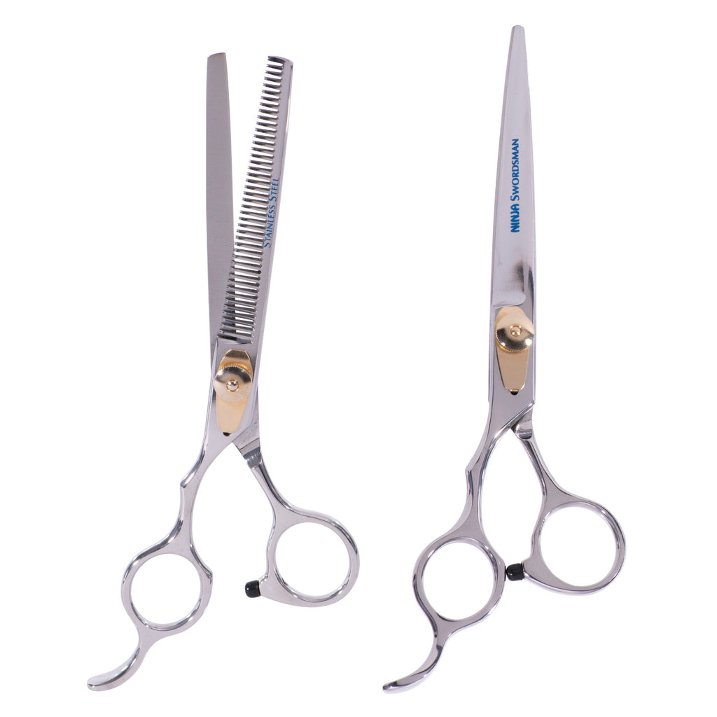 Left Handed Hair Shears and Thinning Shear Duo - 5.5 Inch Japanese Steel