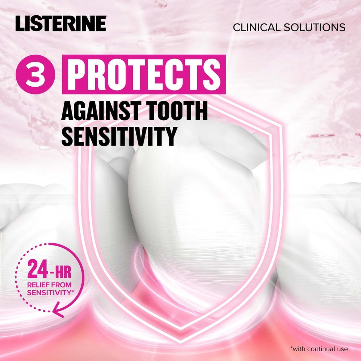 Listerine Sensitivity Mouthwash Alcohol-Free Fresh Mint, 500 mL - 2 Pack