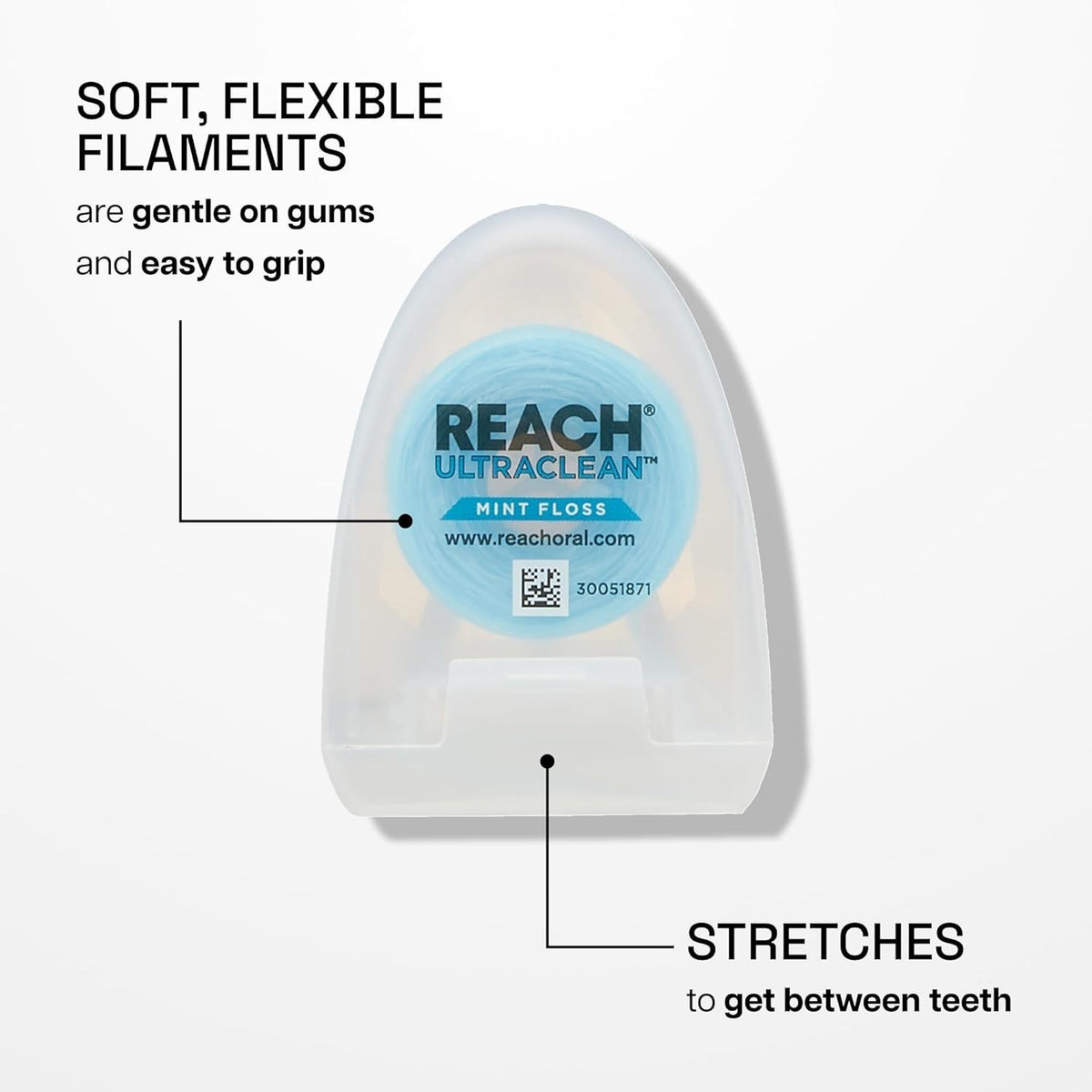 Waxed Dental Floss Mint Shred-Resistant 6 Pack 30 Yards - Oral Care