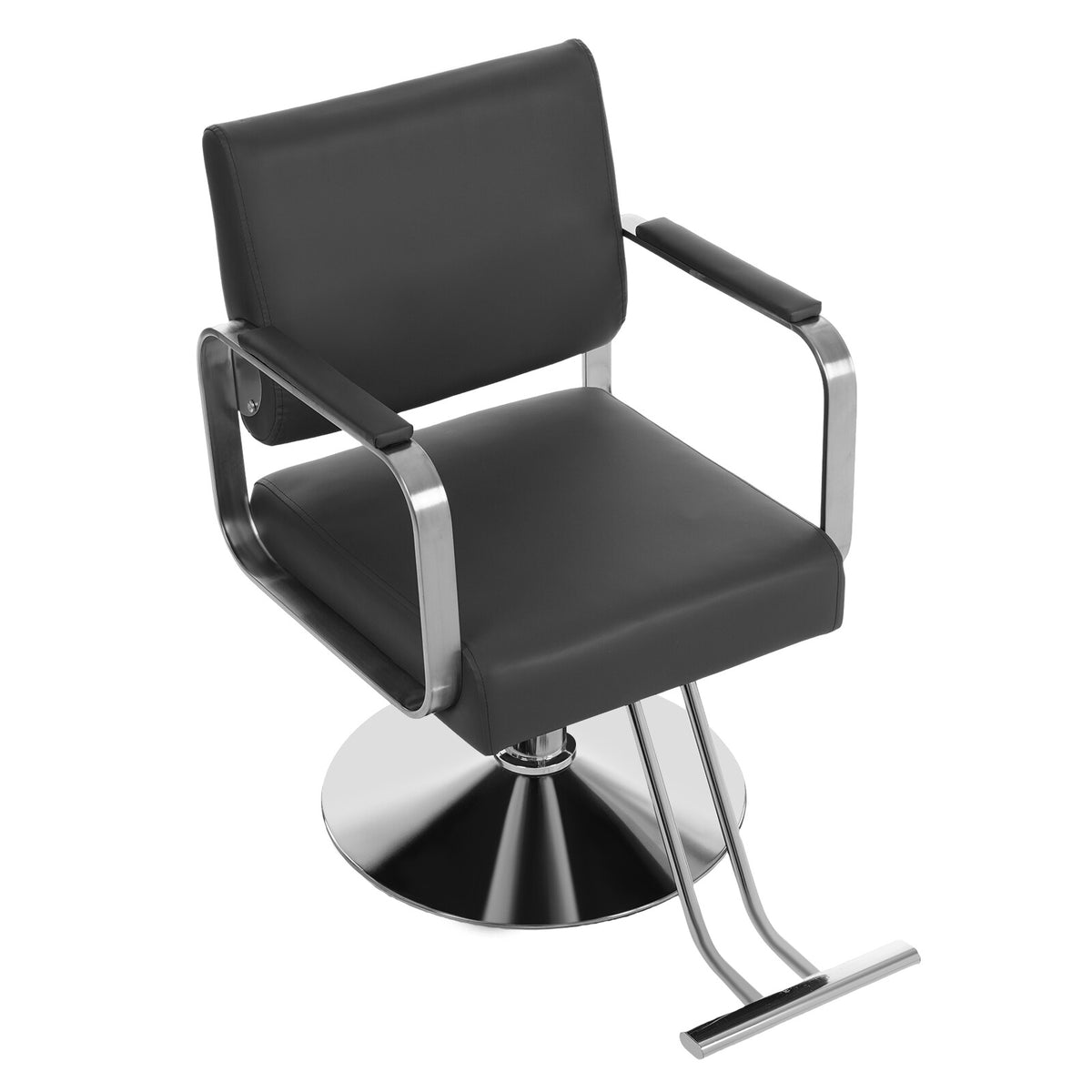 Rotatable Salon Barber Chair with Adjustable Height and Durable Steel Frame