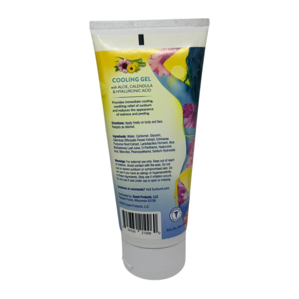 After Sun Cooling Gel Aloe Calendula Hyaluronic Acid 6 oz - Sun Burnt