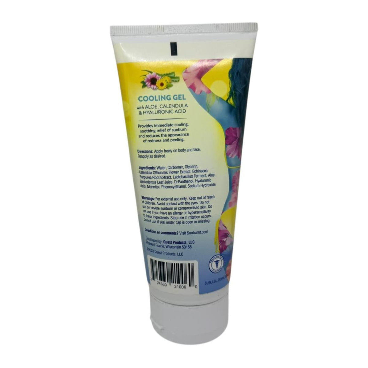 After Sun Cooling Gel Aloe Calendula Hyaluronic Acid 6 oz - Sun Burnt