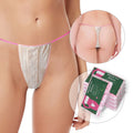 Disposable Bikini Thong Panties with Cotton Gusset - 60 Pack for Spa & Tanning