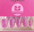 Pink Glitter Acrylic Short Squoval Nail Extensions - Red Aspen Eliette’s Lessons in Mindfulness