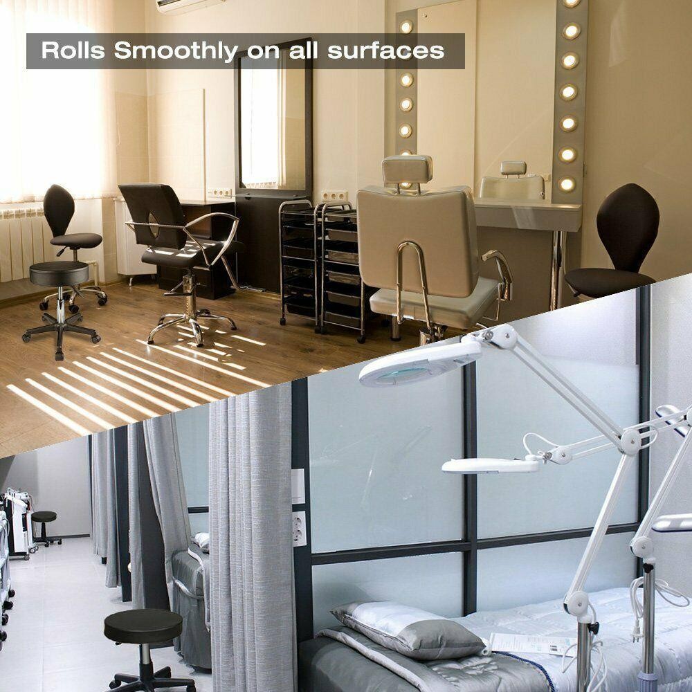 Adjustable Hydraulic Swivel Barber Stool with PU Leather Seat