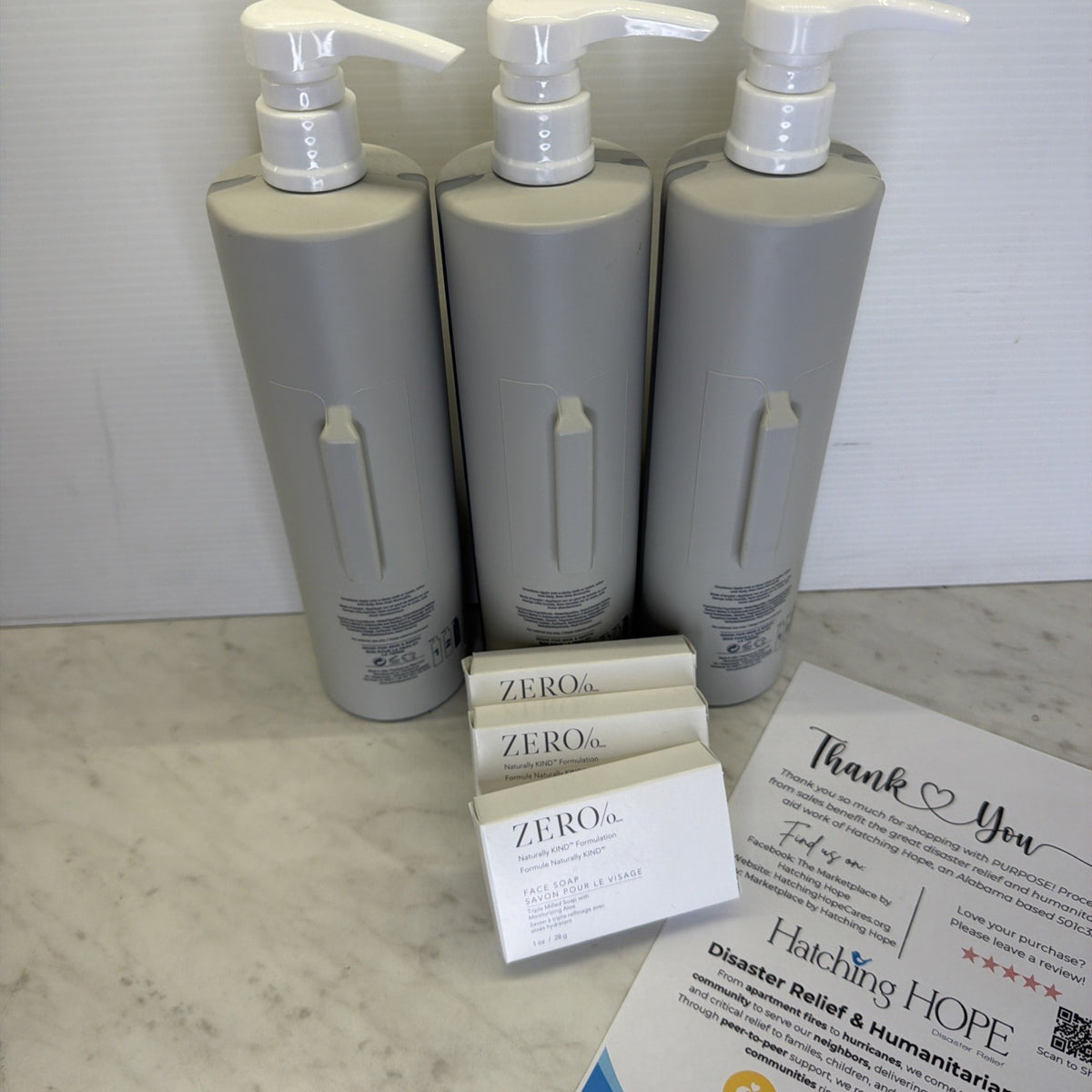 Gilchrist & Soames Zero% Shower Gel - 3 Bottles Hilton Hotels, 15oz Each, Free Shipping & Soap Samples