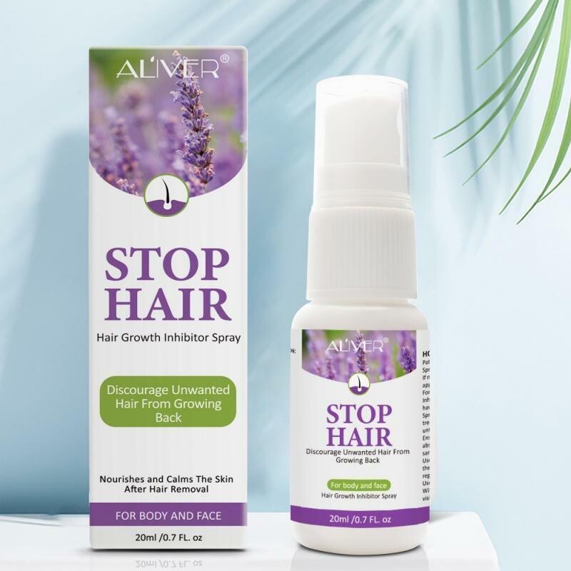 Natural Hair Growth Inhibitor Spray for Face & Body - Painless & Long-Lasting