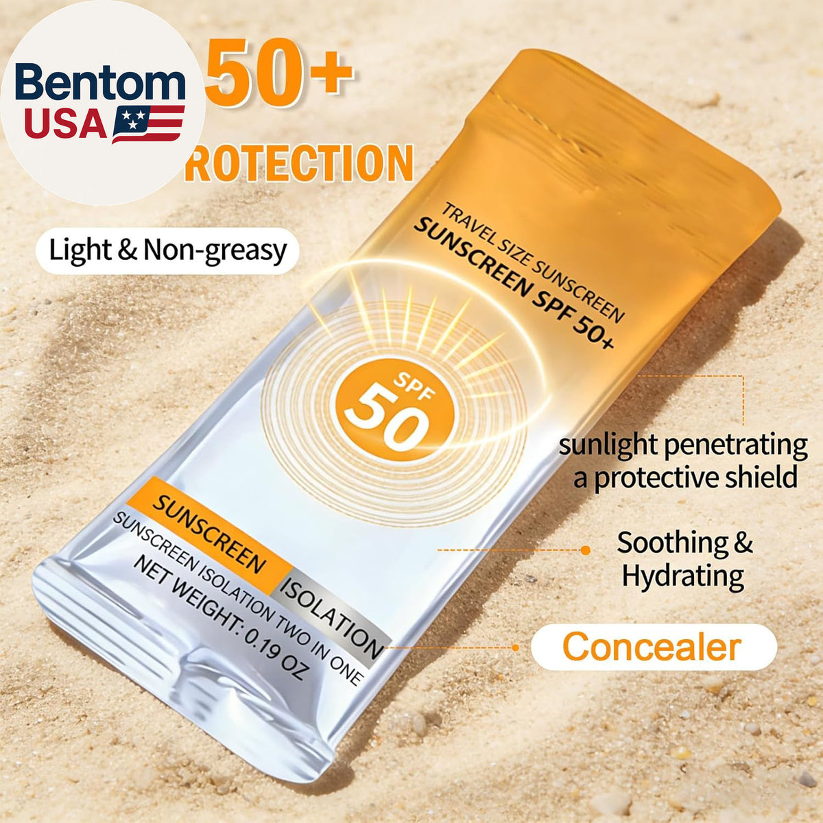 Travel Size Sunscreen SPF 50+ Bulk Pack - Mini Face & Body Sun Protection