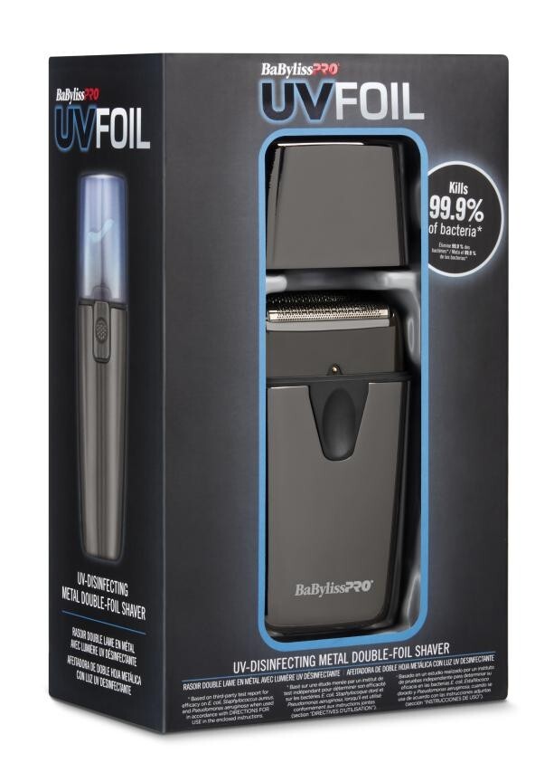 UV Foil Electric Shaver with Double Titanium Foils - Hypoallergenic, USB-C Charging