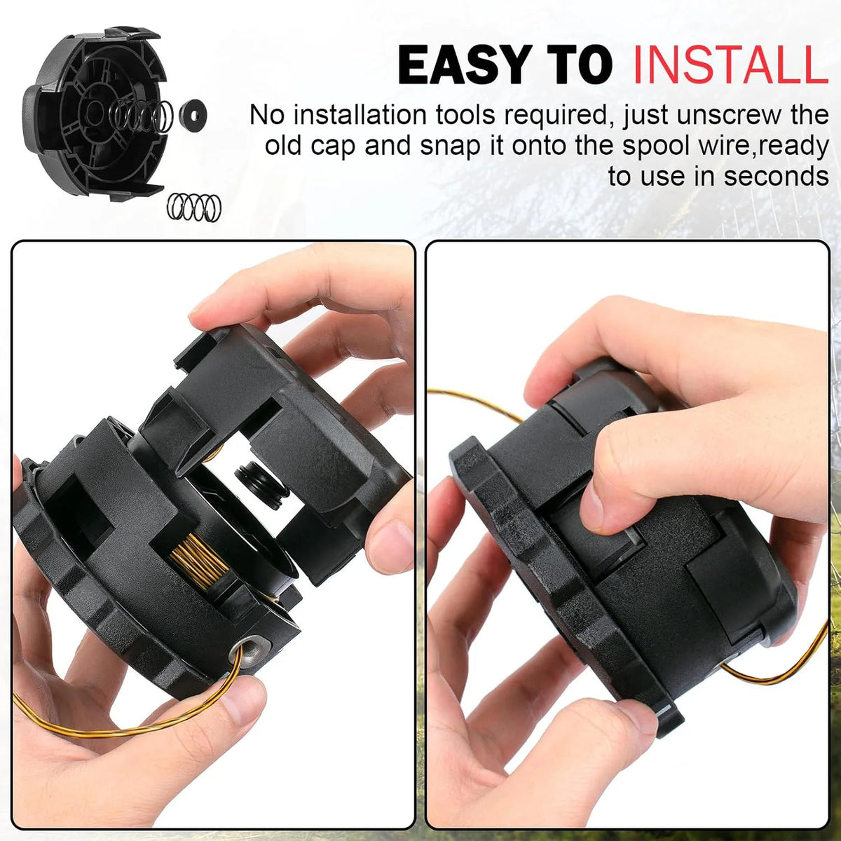 Replacement Weed Trimmer Head Cap for Dewalt String Trimmers - DWO1DT995