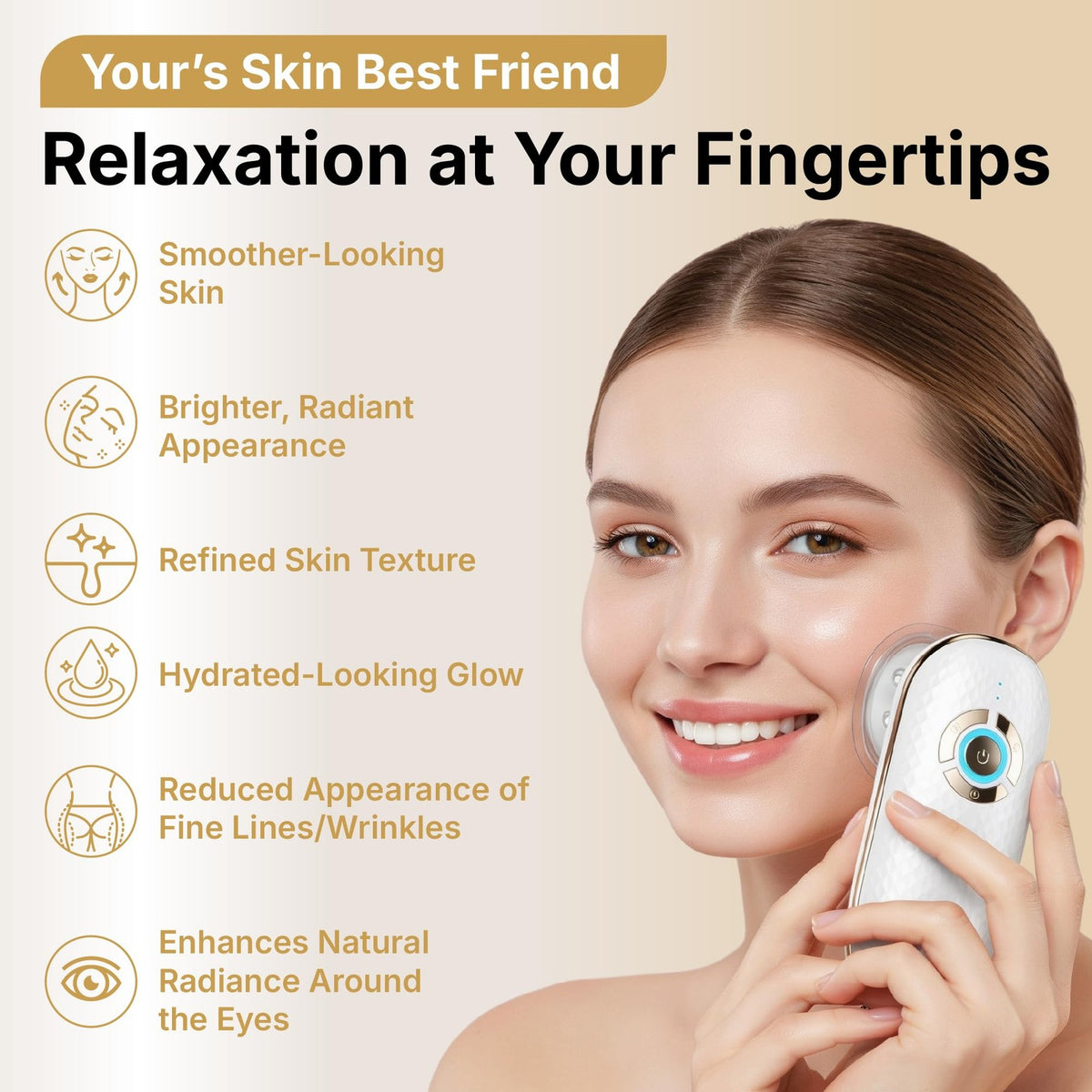 Body Sculpting Massage Device with Lymphatic Drainage - Handheld, Rechargeable