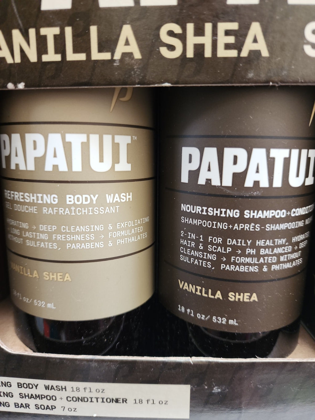 Men's Shower Gift Set with Vanilla Shea - Holiday Care Pack, 3 Pack