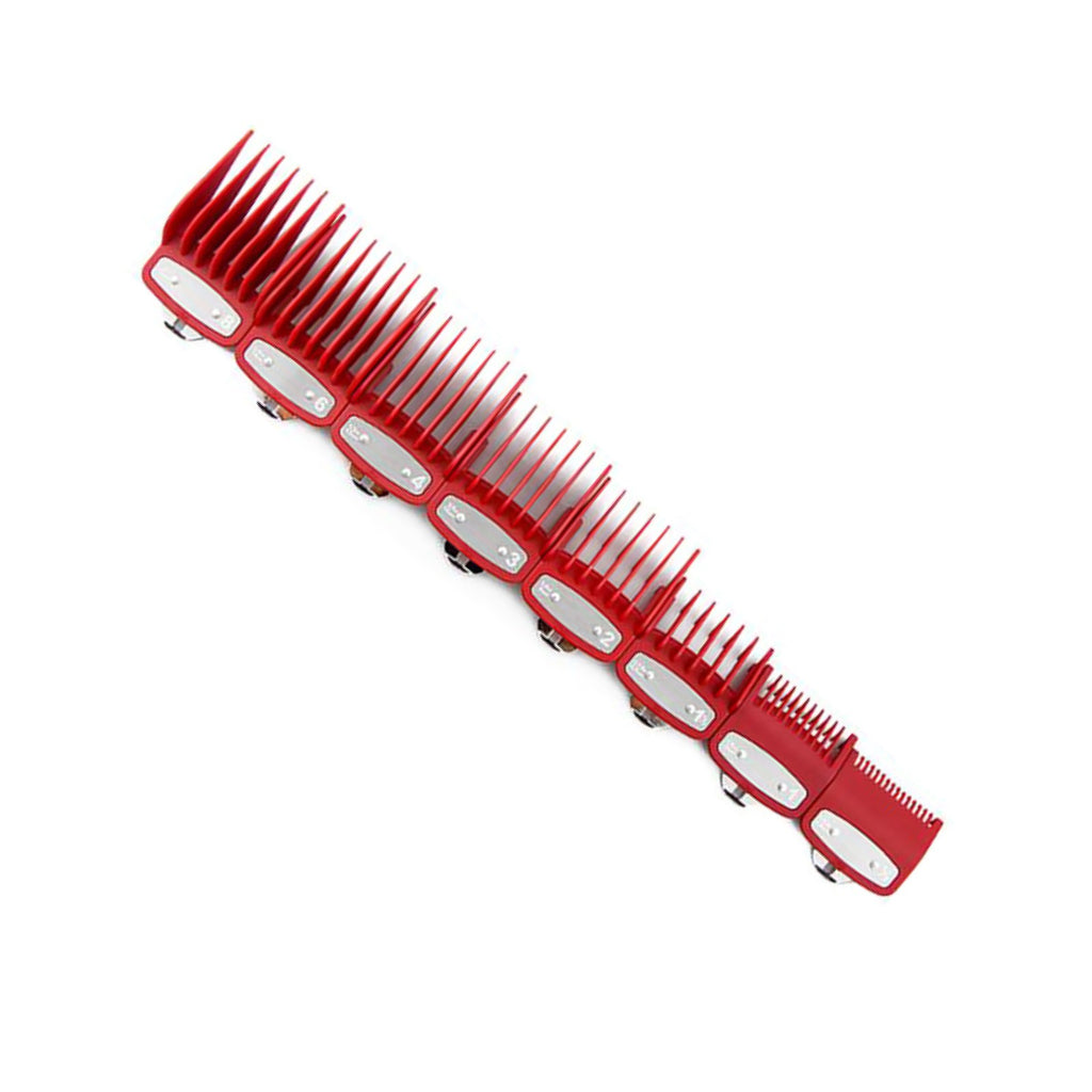 8PCS Metal Hair Clipper Guide Combs for WAHL Trimmers - Adjustable Guard Attachments
