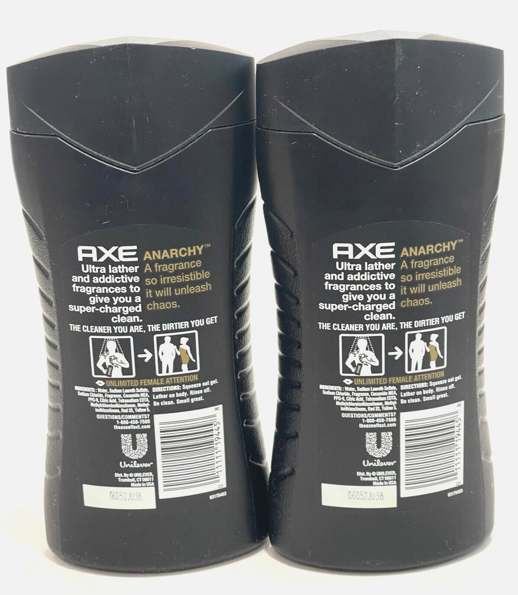2 Pack Revitalizing Shower Gel for Him - Axe Anarchy 12 fl oz / 354 ml