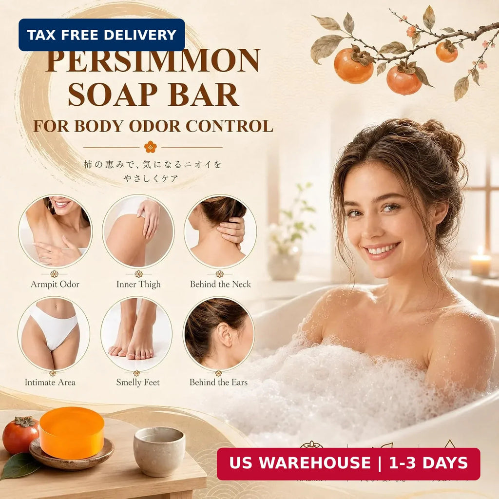 Persimmon Body Soap for Odor Control & Sensitive Skin - 3 Pack