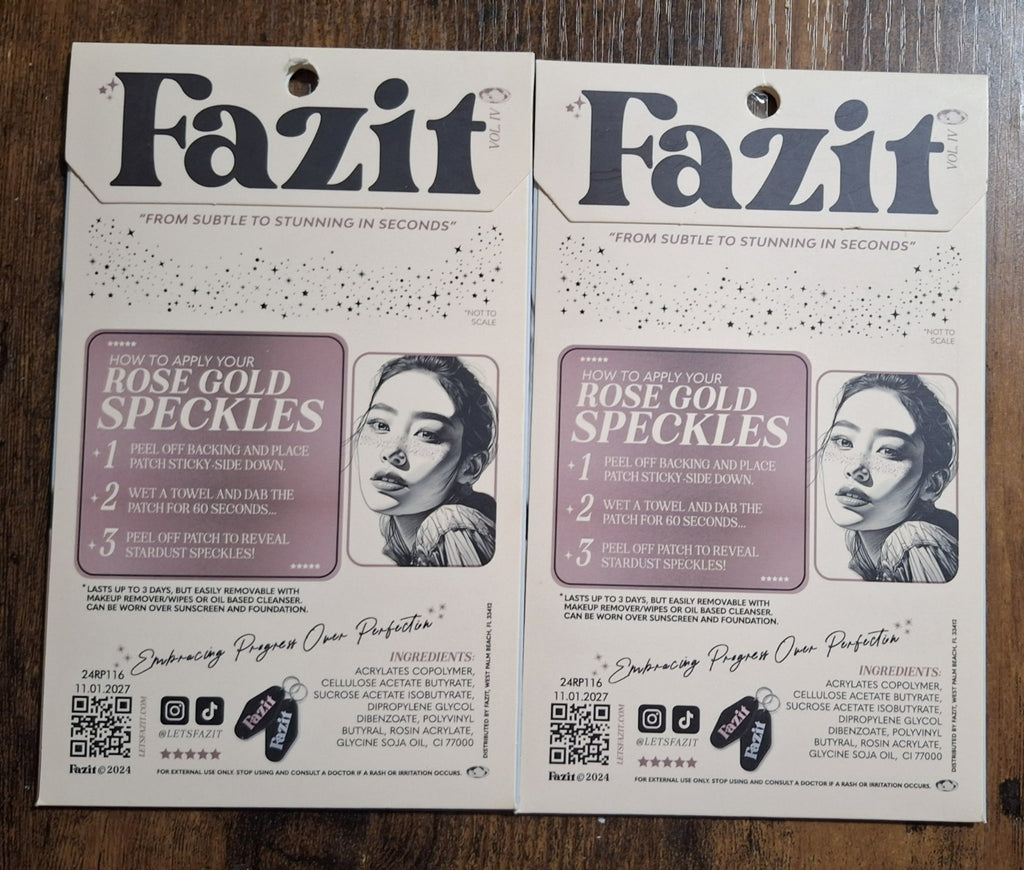Fazit Rose Gold Speckles Makeup Patches 6-Pack – Glitter Freckles (2 of 6-Packs)