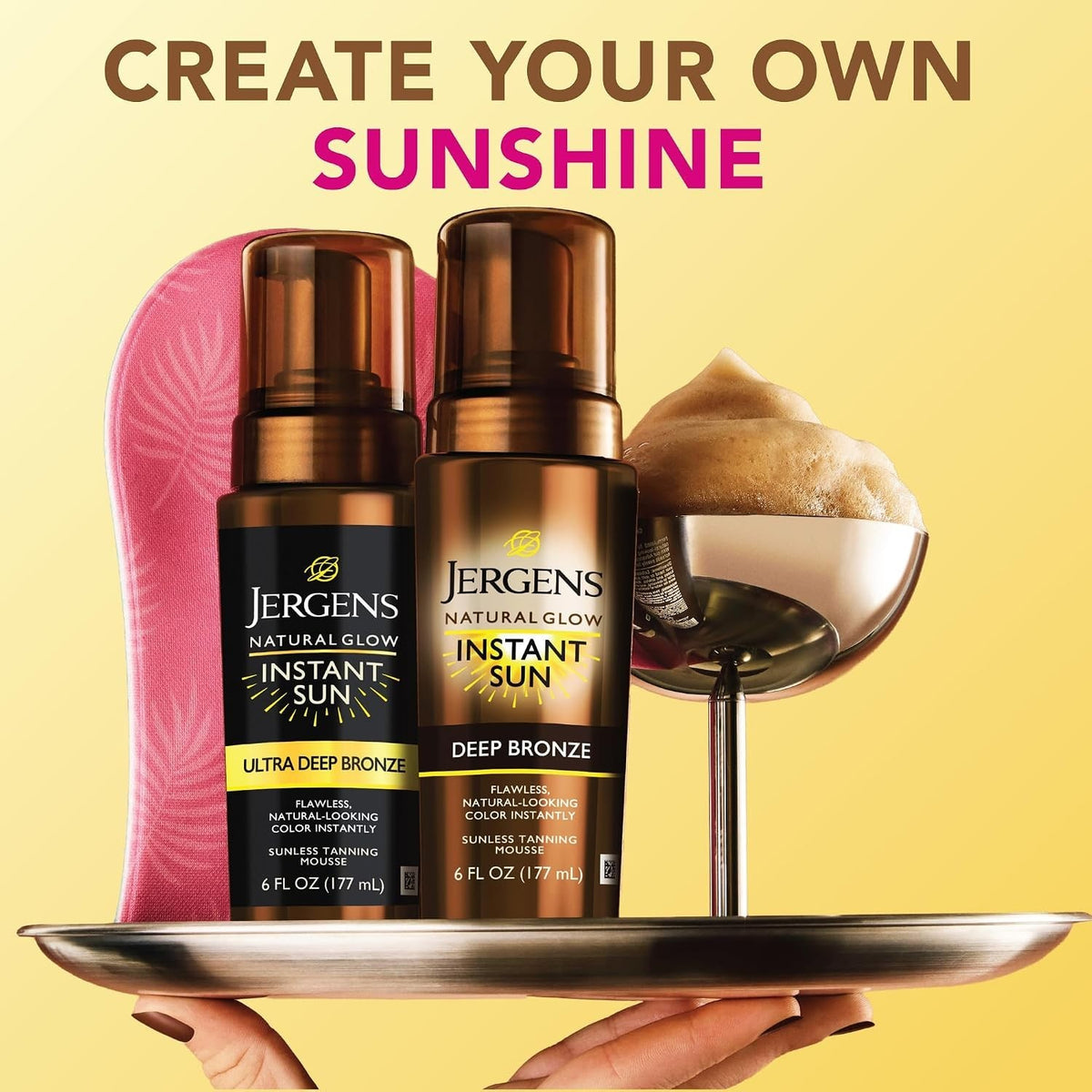 Fast Dry Sunless Tanning Mousse - 6 Oz Natural Bronze Glow, Tropical Scent