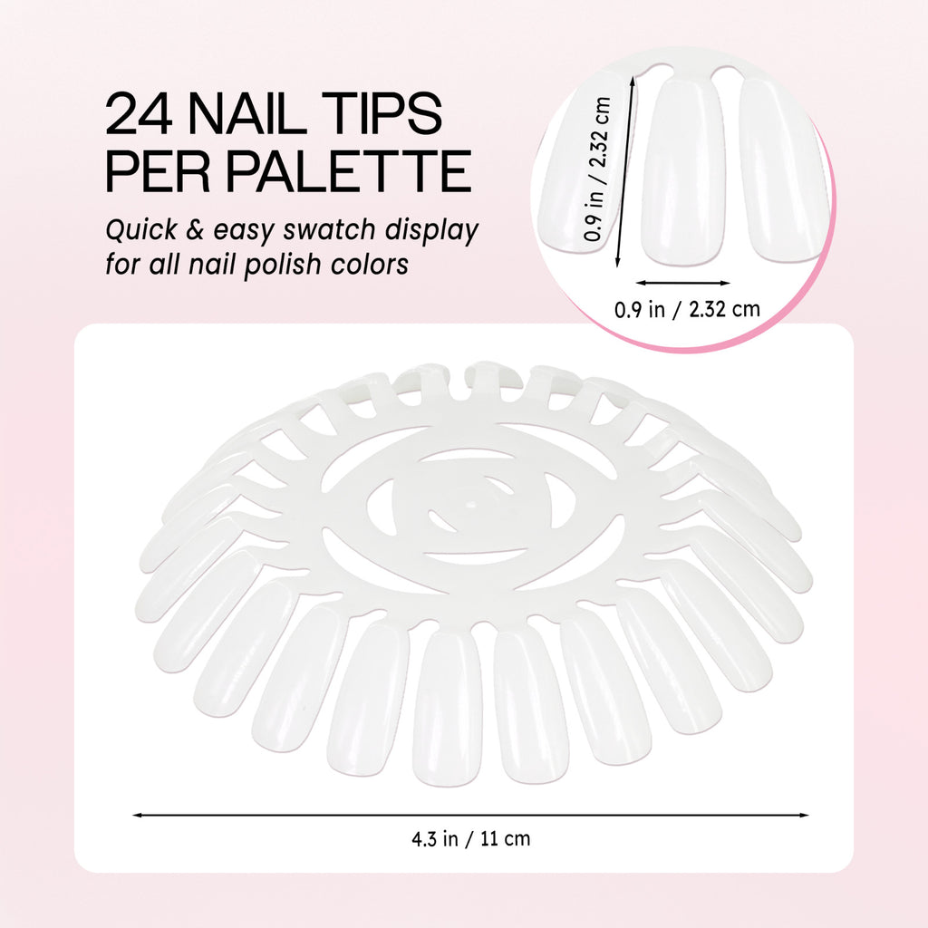 Nail Art Tips Display Wheel Set - 24 Tips per Wheel, 10 Wheels Pack