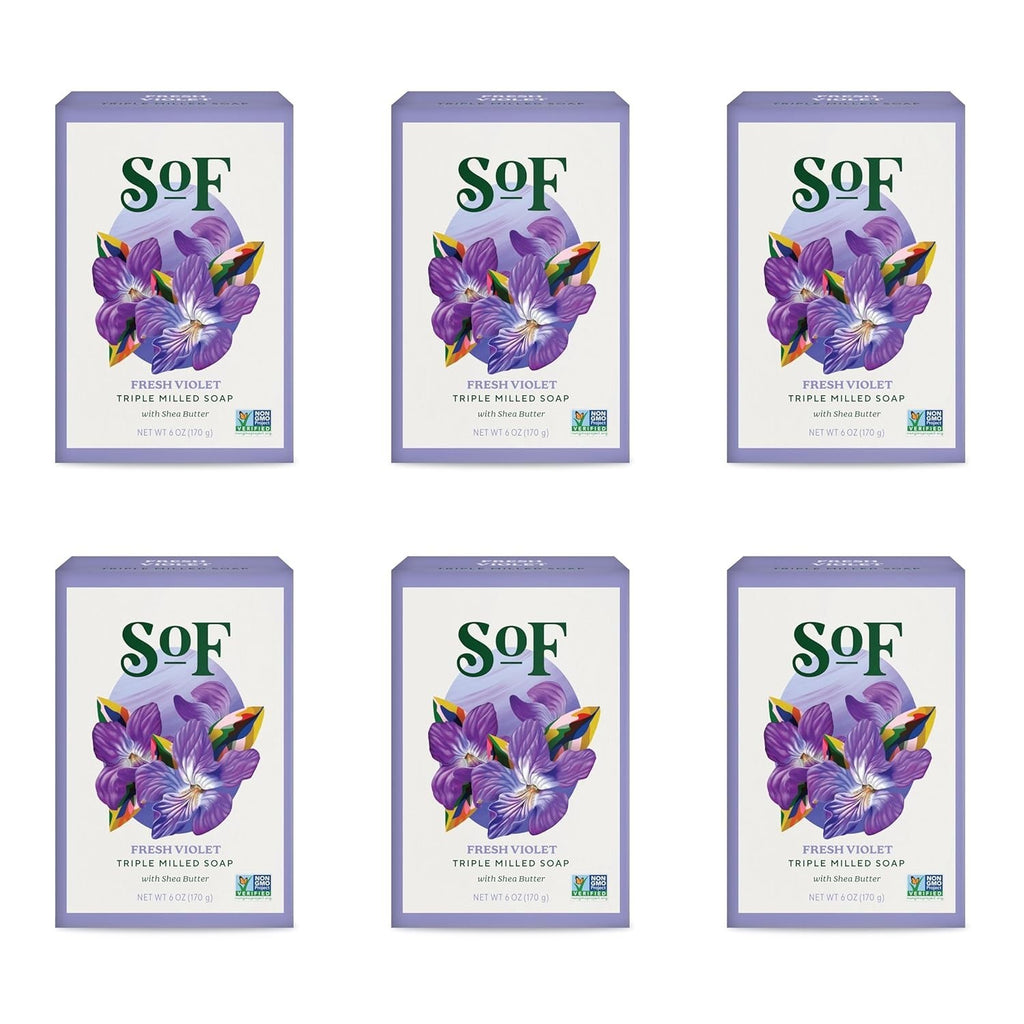 Triple Milled Coconut Oil Bar Soap - Organic 6oz Pack of 6