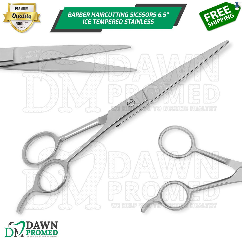 6.5-Inch Barber Hair Cutting Scissors - Ice Tempered German Steel Salon Shears