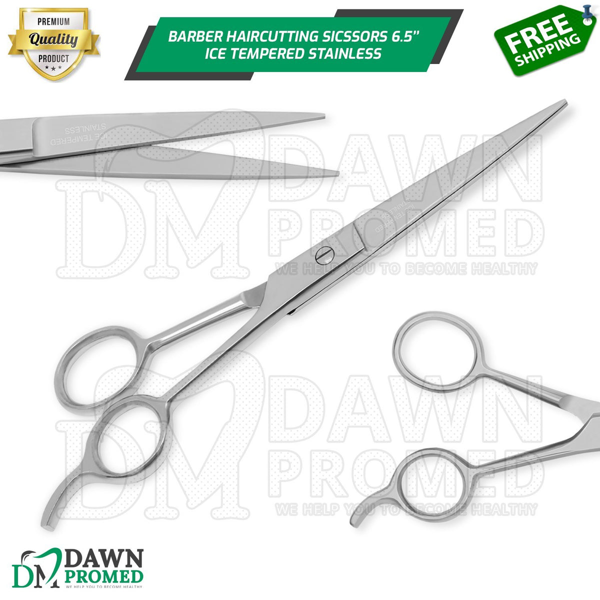6.5-Inch Barber Hair Cutting Scissors - Ice Tempered German Steel Salon Shears