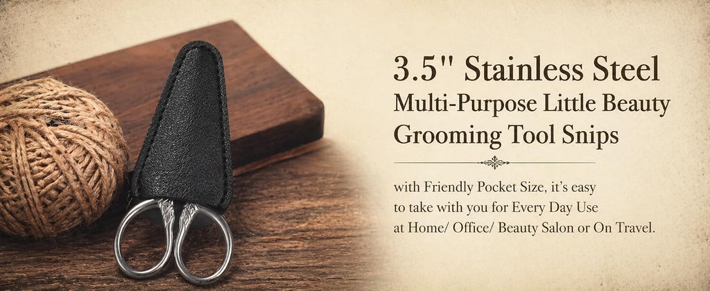Mini Facial Hair Scissors - Precision Grooming Kit for Men & Women
