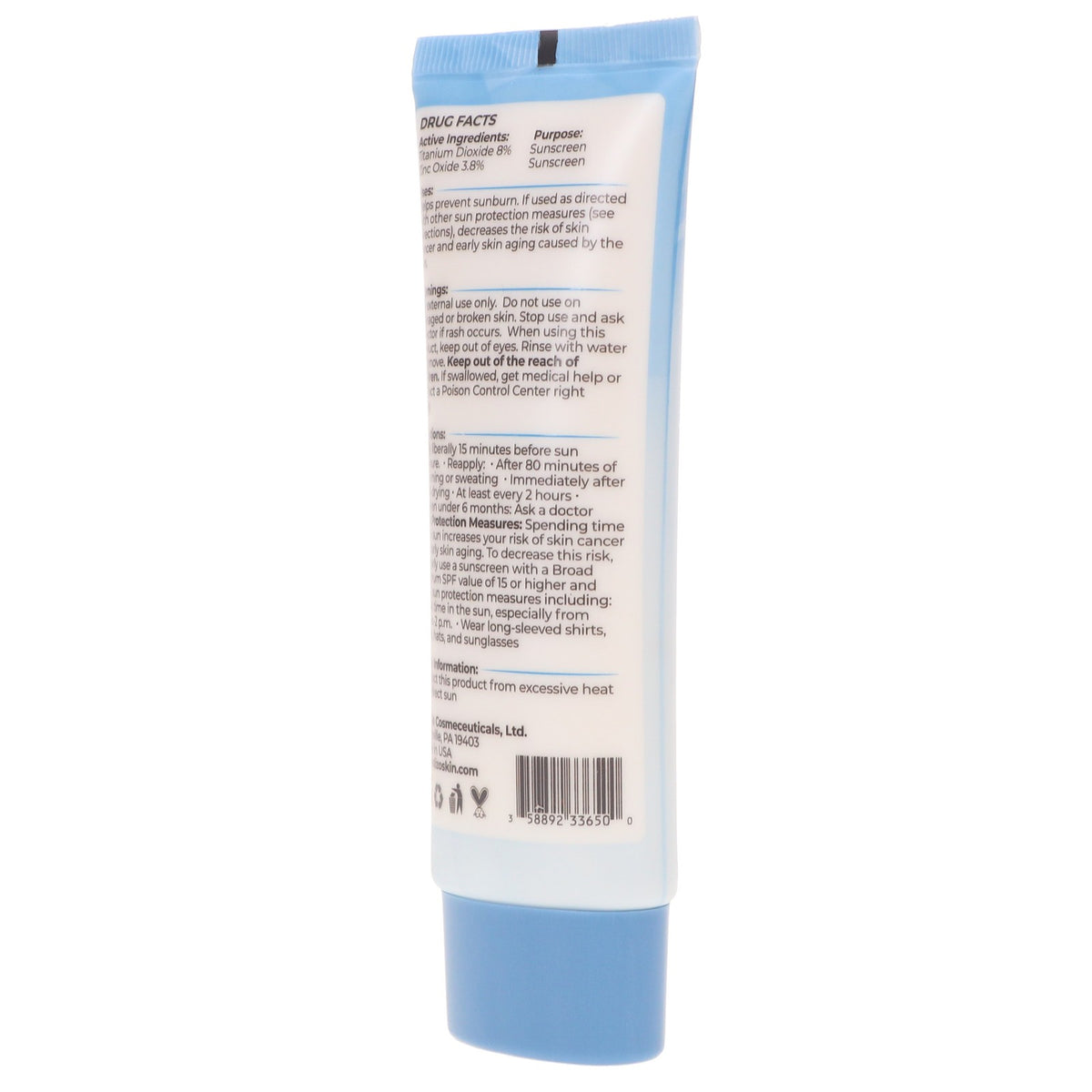 Facial Mineral Sunscreen SPF 40 Water Resistant Primer 1.75 oz