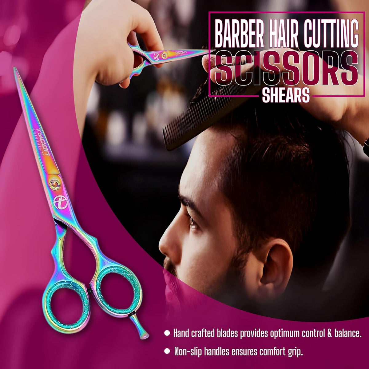 Professional 6-Inch Hair Cutting Scissors - Japanese Stainless Steel Razor Edge